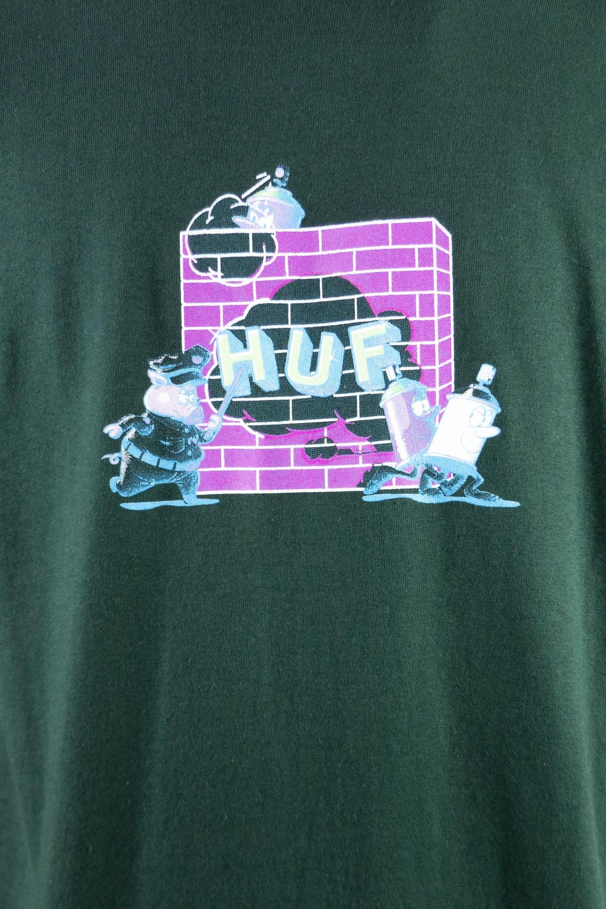HUF High Gloss Headache T-Shirt - Dark Green