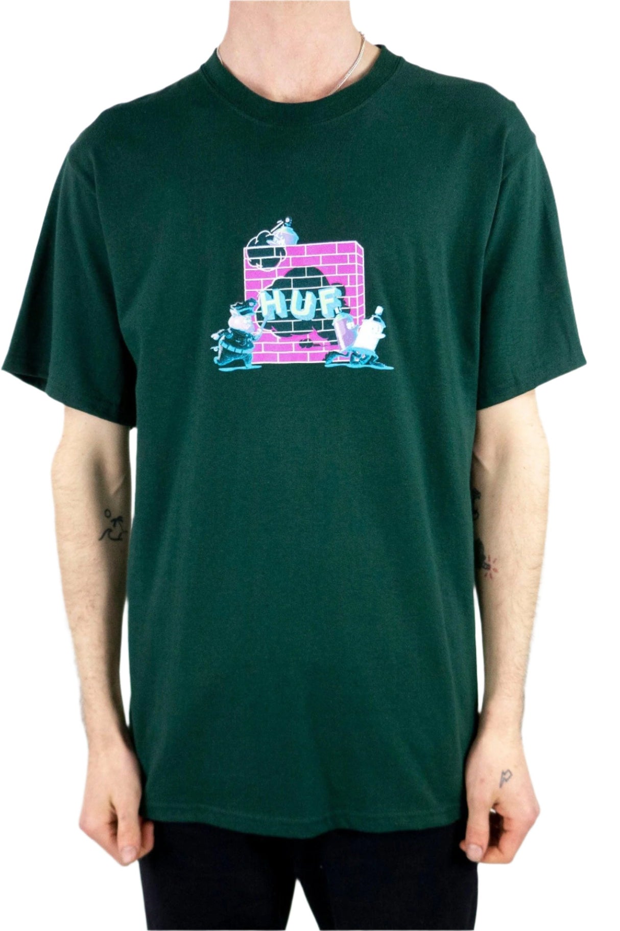 HUF High Gloss Headache T-Shirt - Dark Green