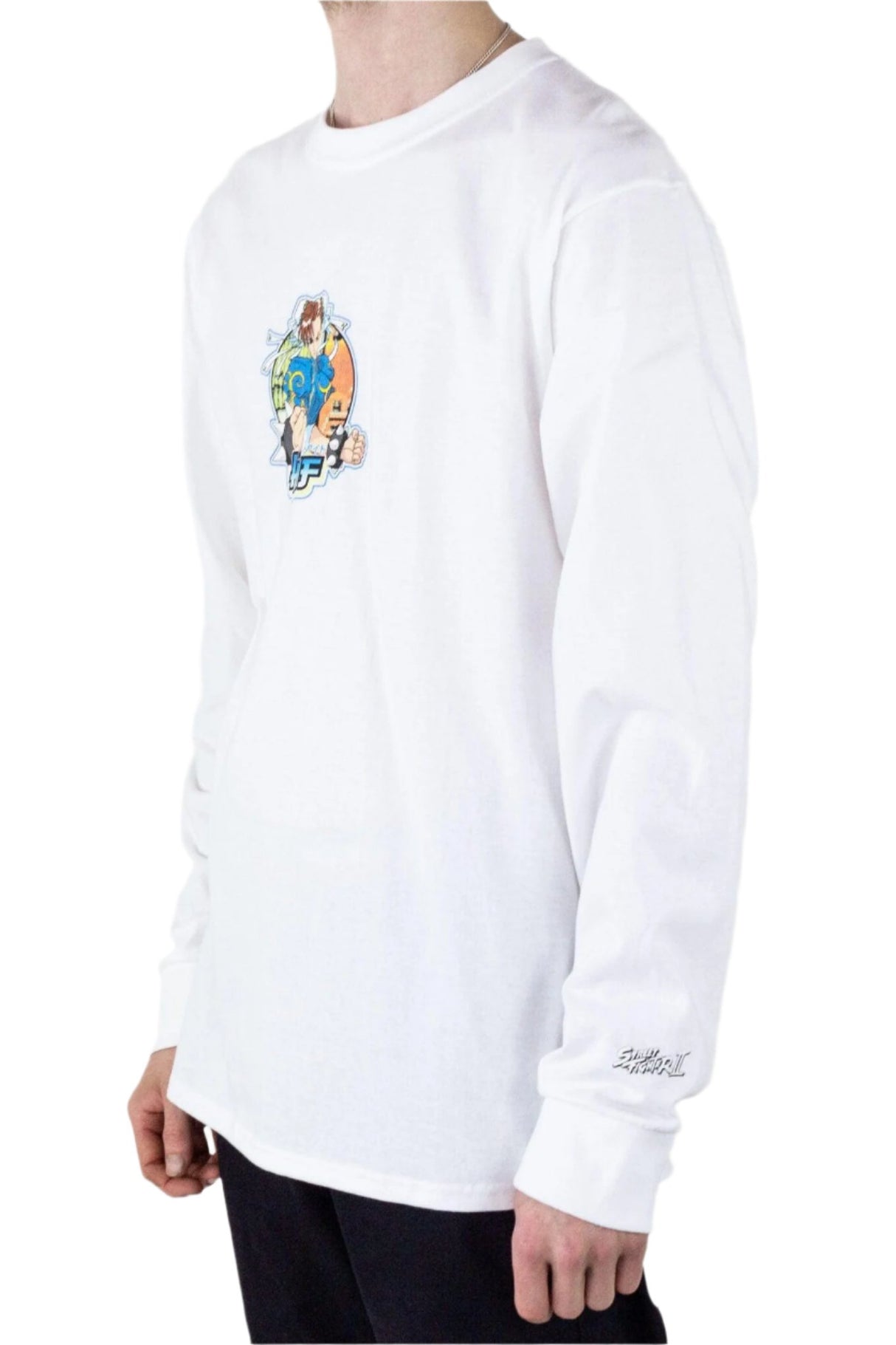 HUF X Street Fighter Chun-Li Longsleeve T-Shirt- White