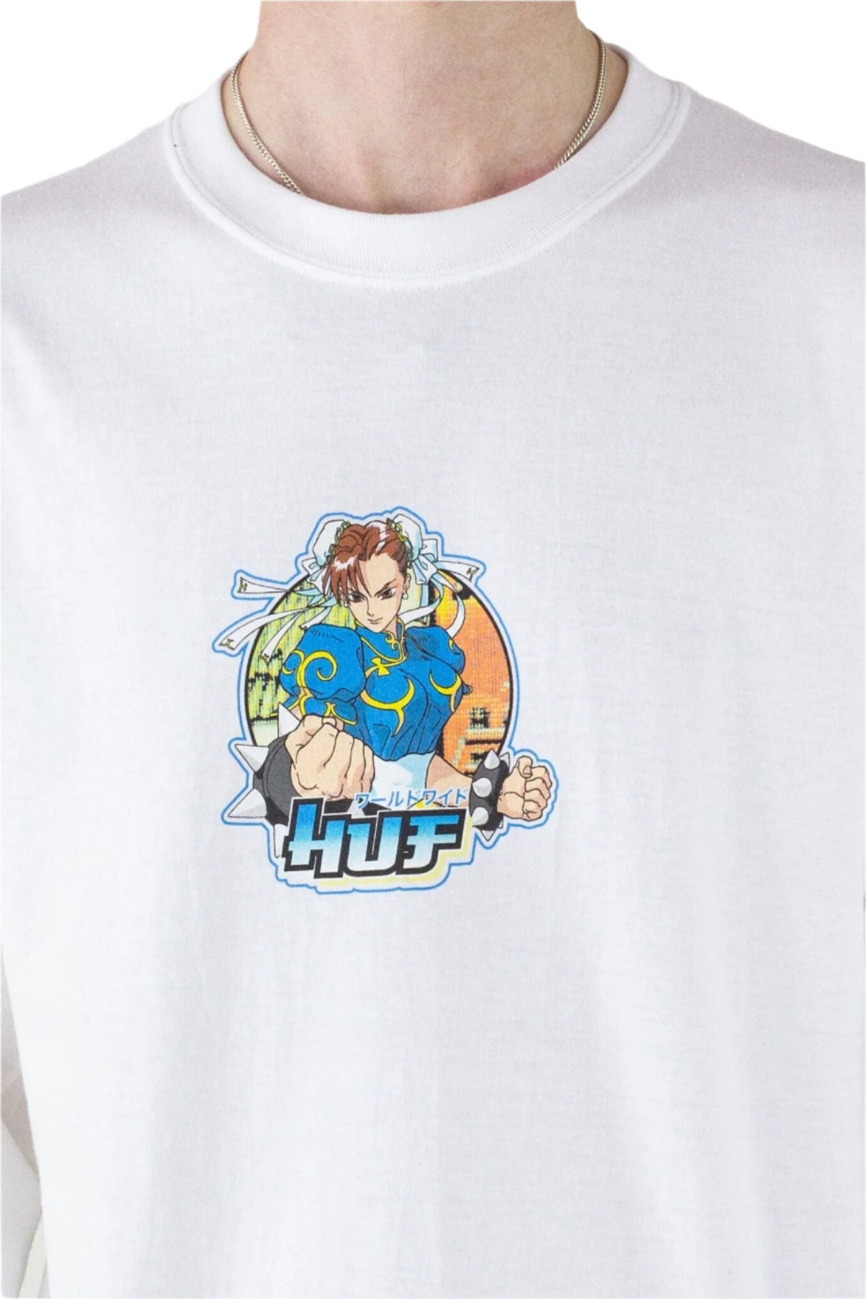HUF X Street Fighter Chun-Li Longsleeve T-Shirt- White