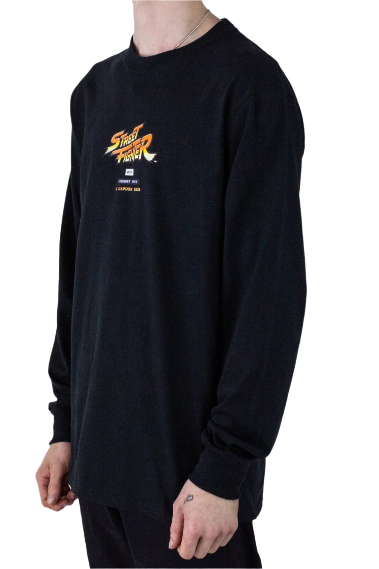 HUF X Street Fighter Ending Longsleeve T-Shirt- Black