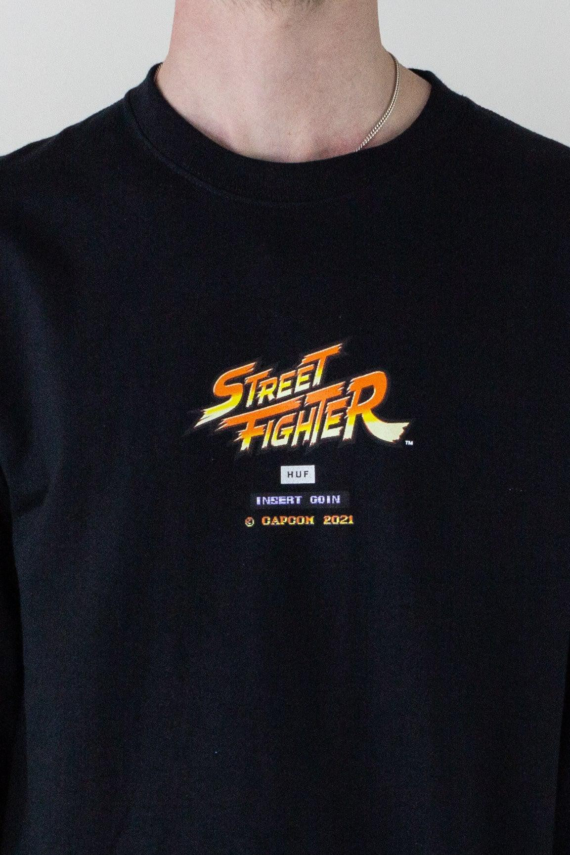 HUF X Street Fighter Ending Longsleeve T-Shirt- Black