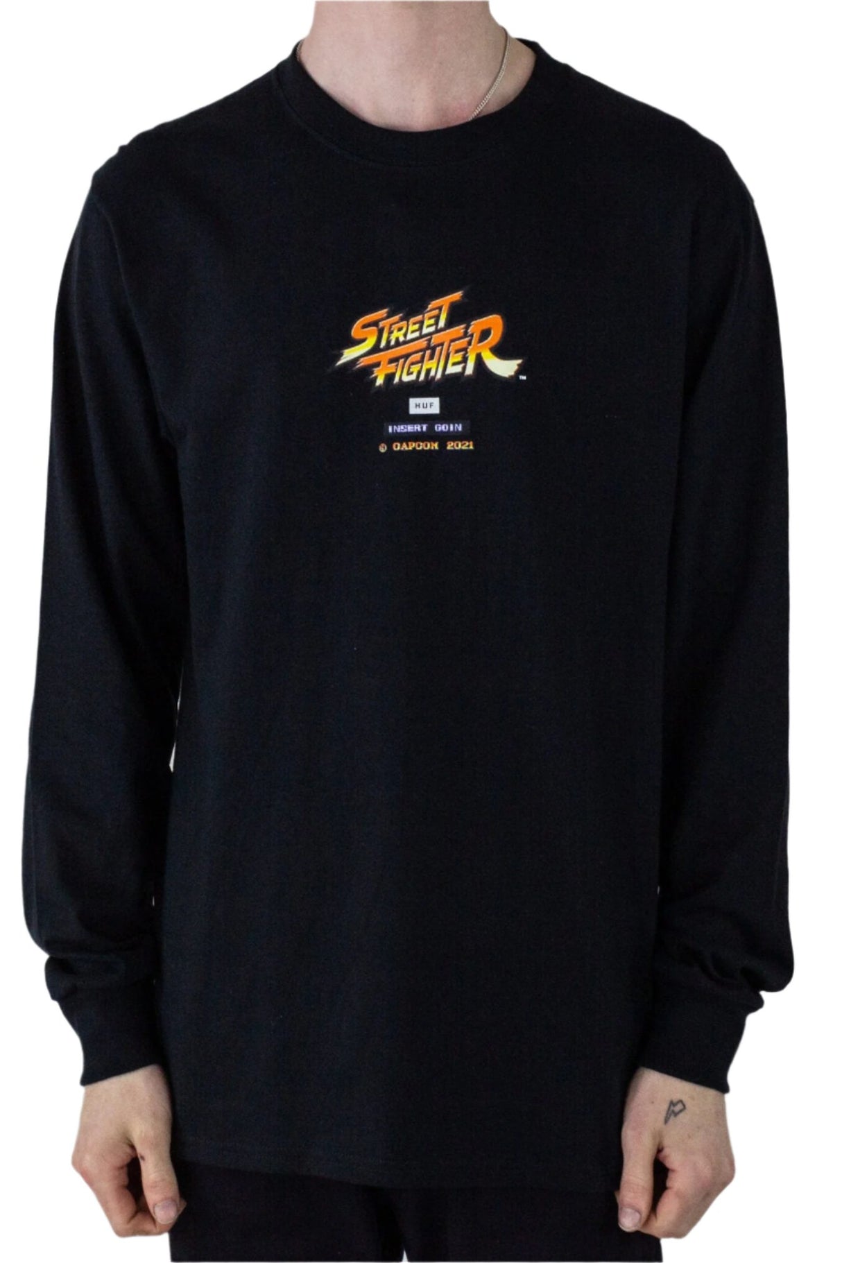 HUF X Street Fighter Ending Longsleeve T-Shirt- Black