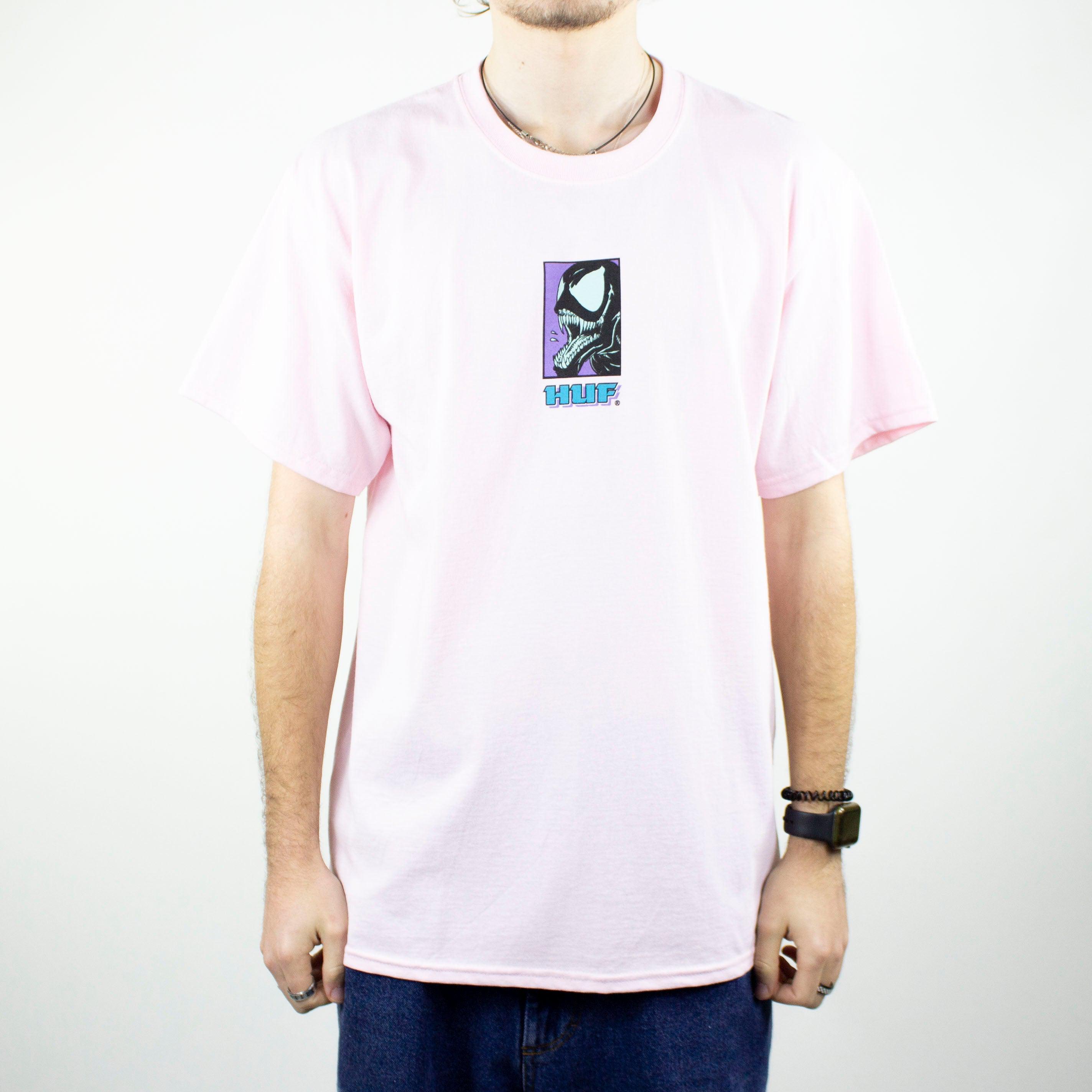 huf pink t shirt