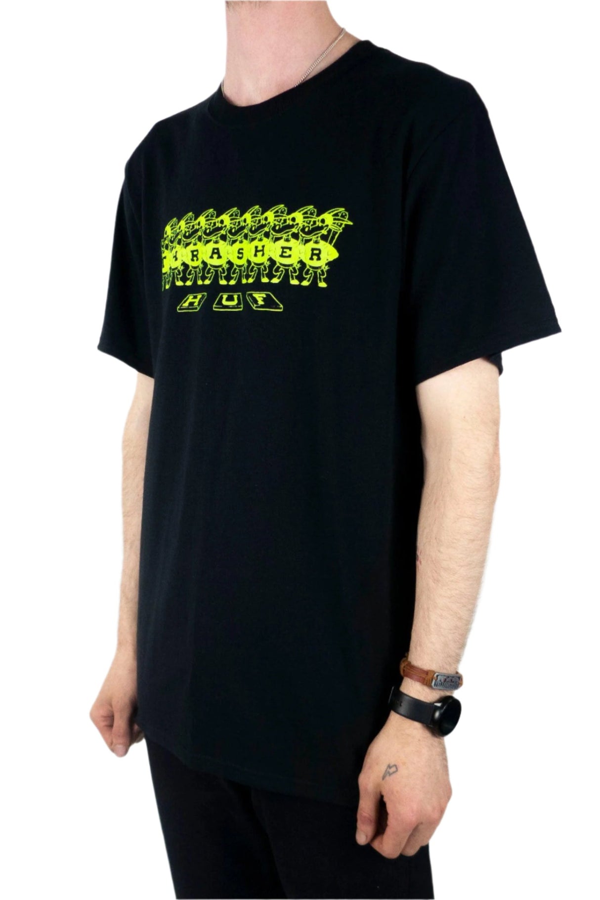 HUF x Thrasher Mason T-Shirt - Black