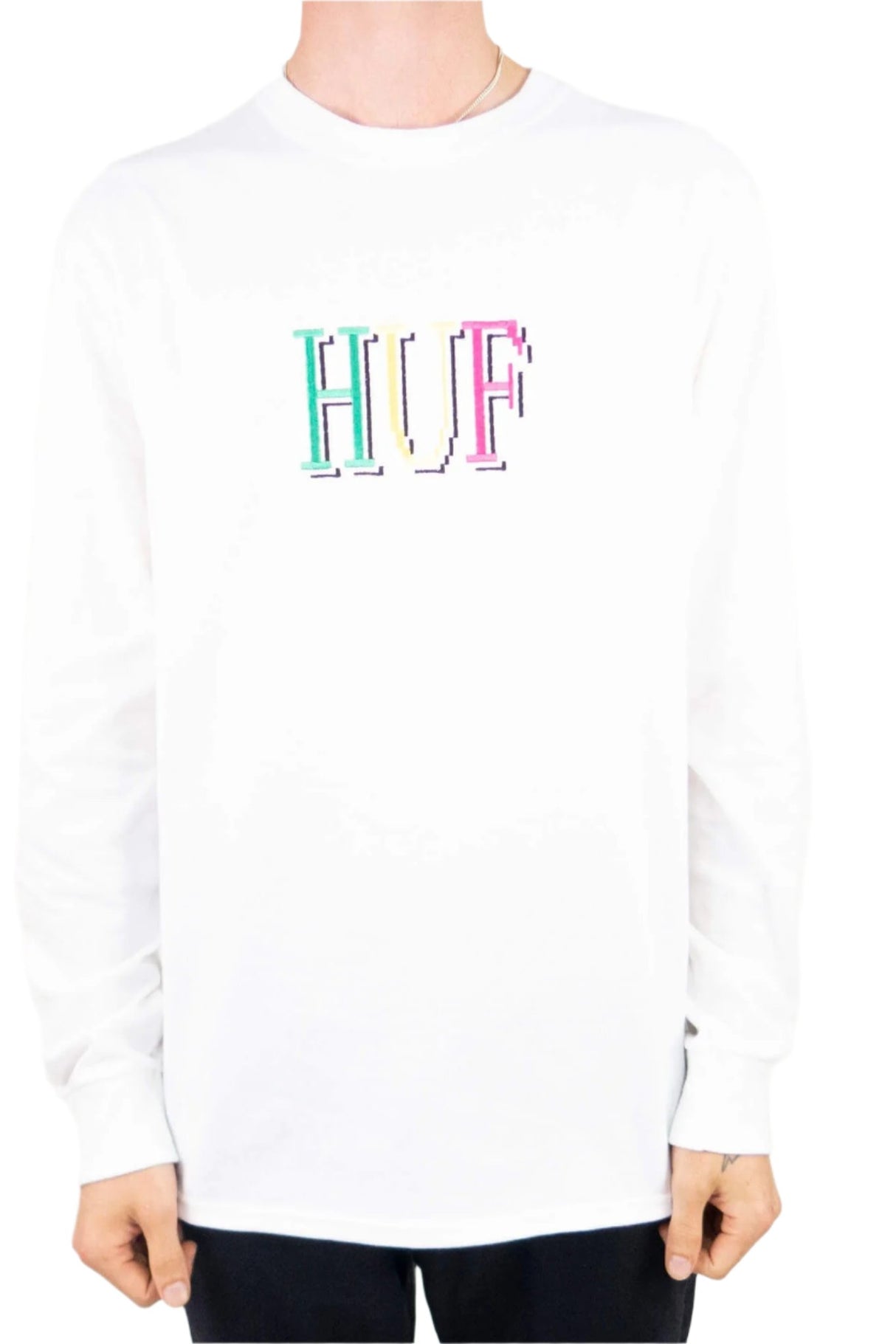 Huf 8-Bit Long Sleeve T-Shirt - White