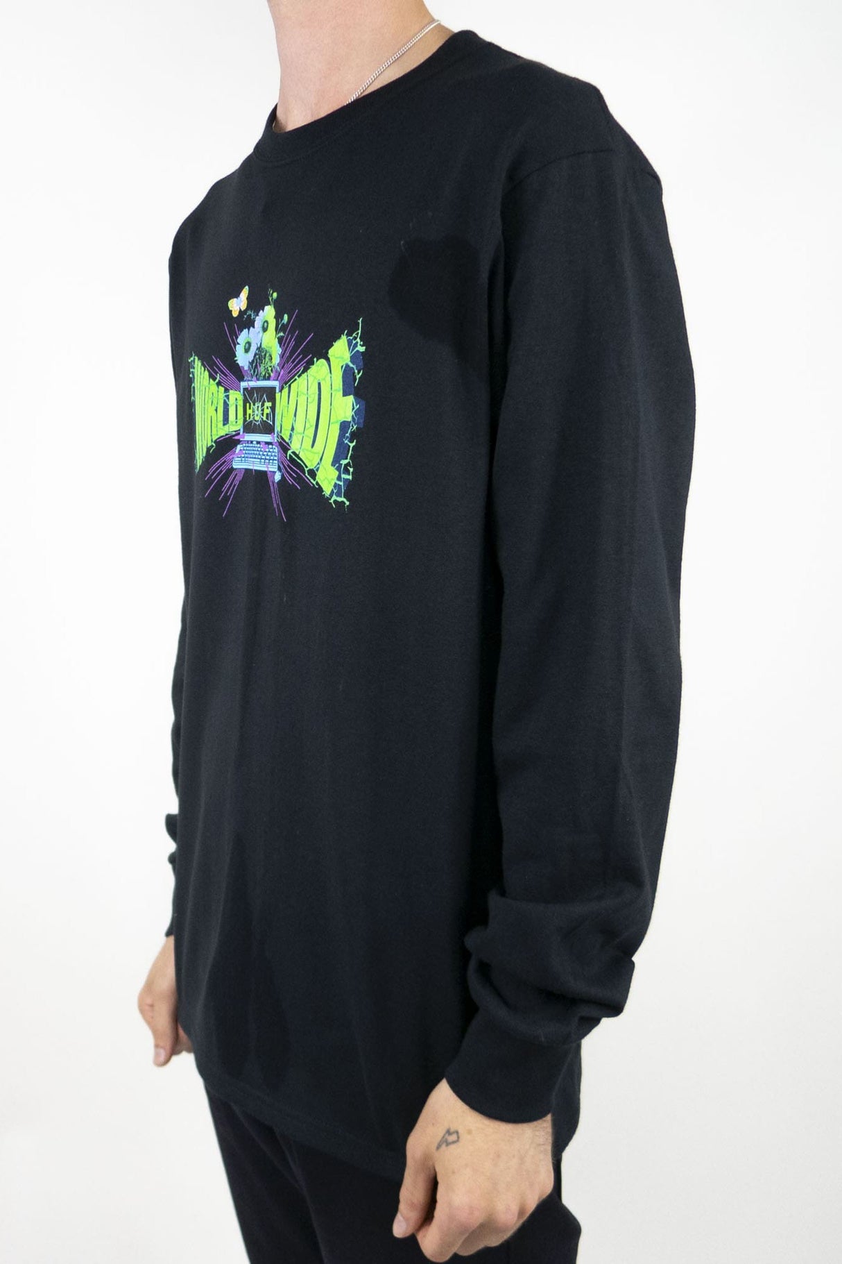 Huf Off-Line Long Sleeve T-Shirt - Black