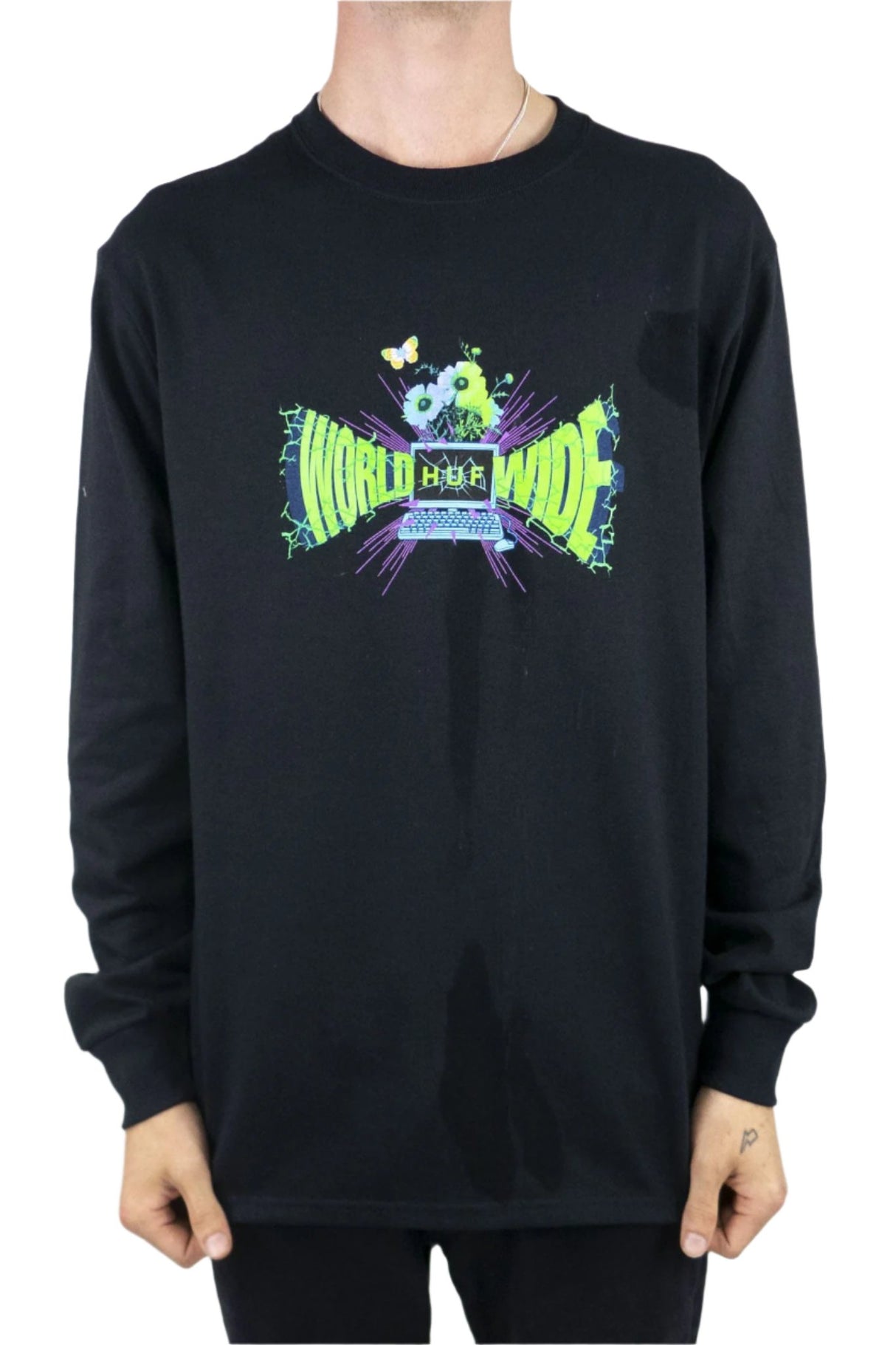 Huf Off-Line Long Sleeve T-Shirt - Black