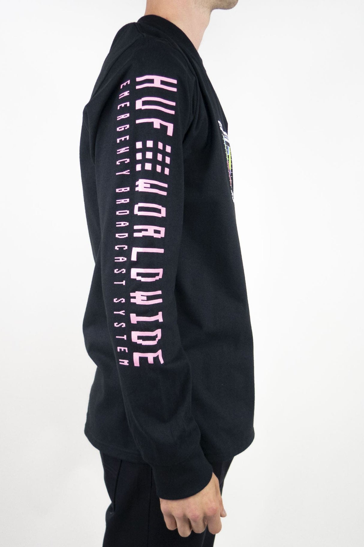Huf Test Screen Long Sleeve T-Shirt - Black