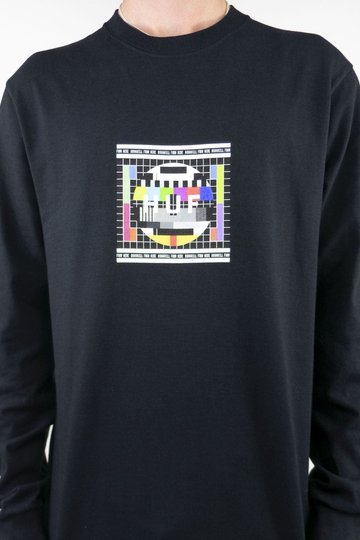 Huf Test Screen Long Sleeve T-Shirt - Black