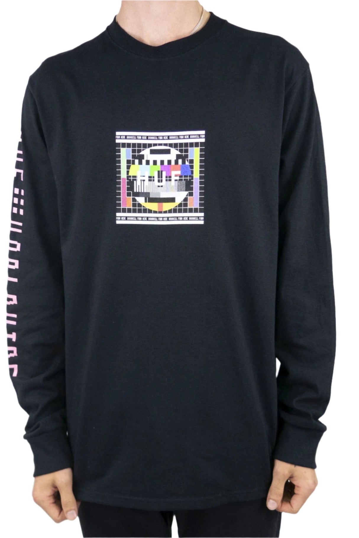 Huf Test Screen Long Sleeve T-Shirt - Black
