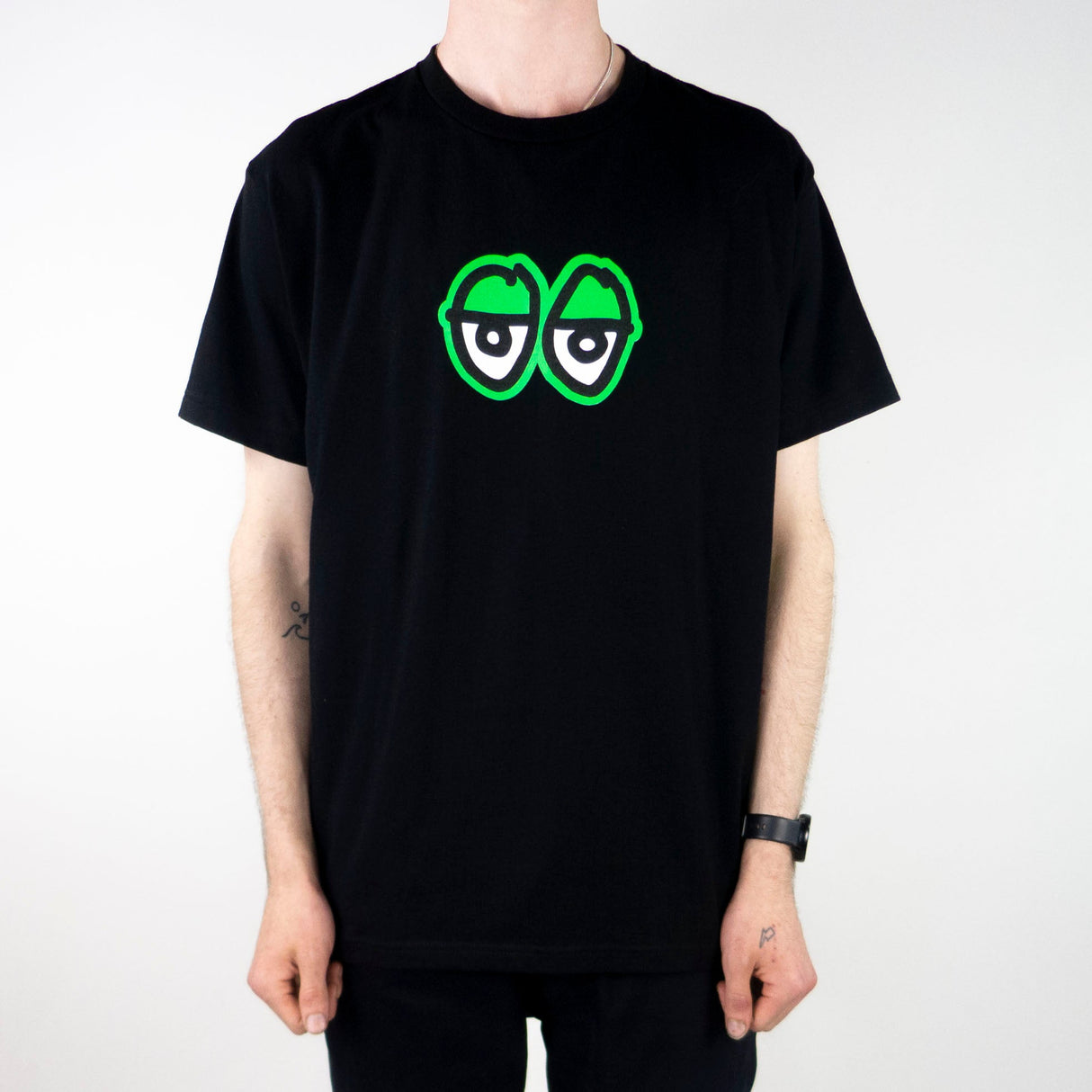 Krooked Eyes Raw T-Shirt - Black / Green