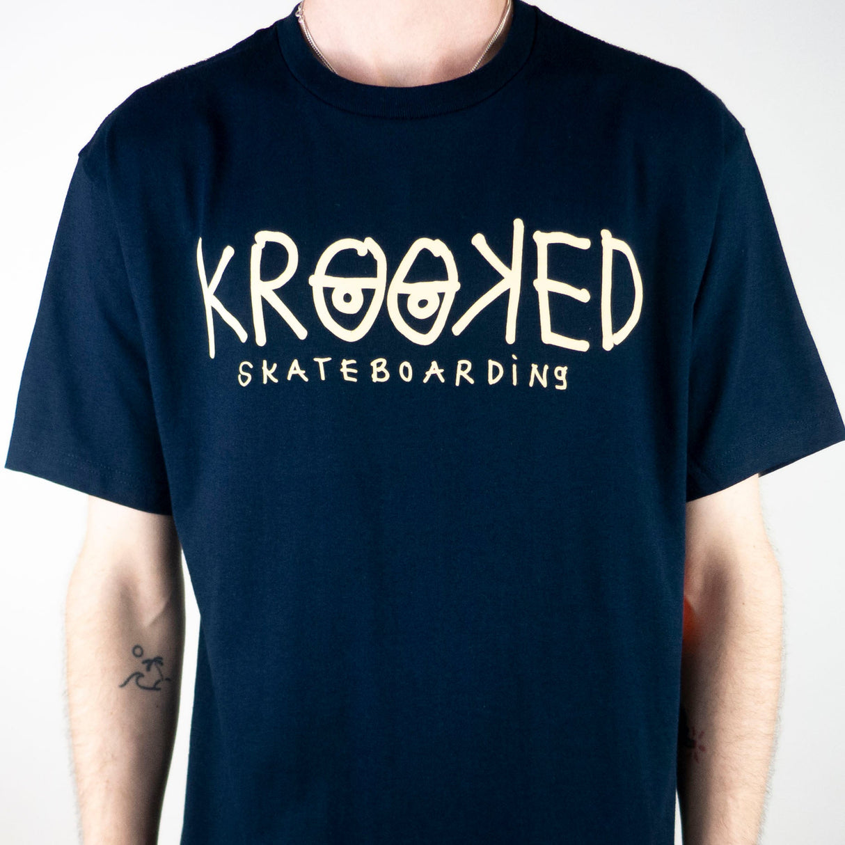Krooked Krooked Eyes T-Shirt - Navy / White