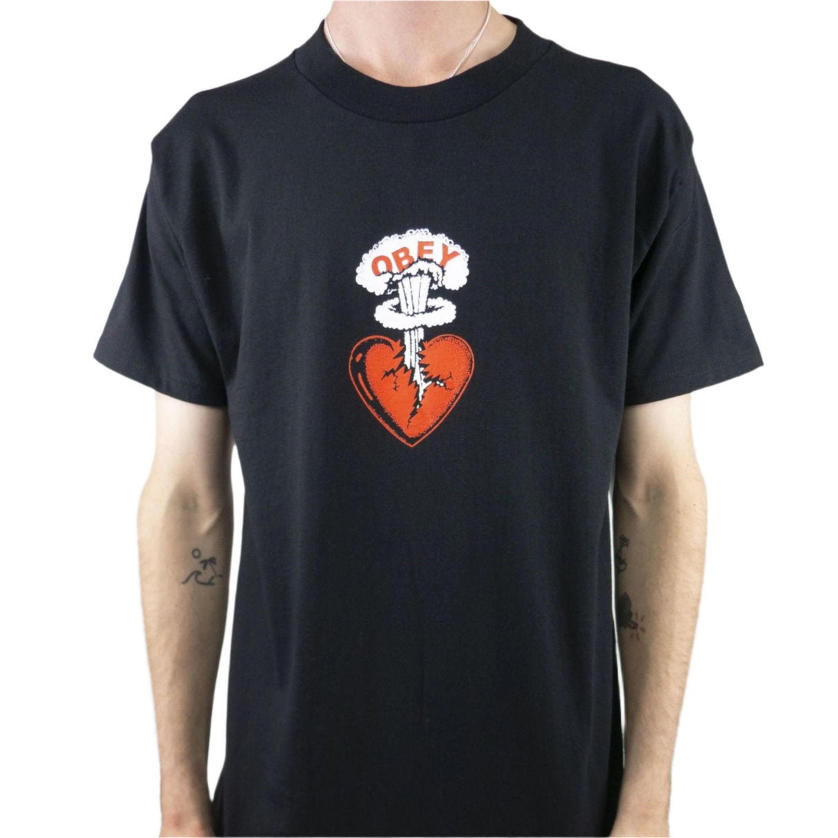 OBEY Broken Heart T-Shirt - Black
