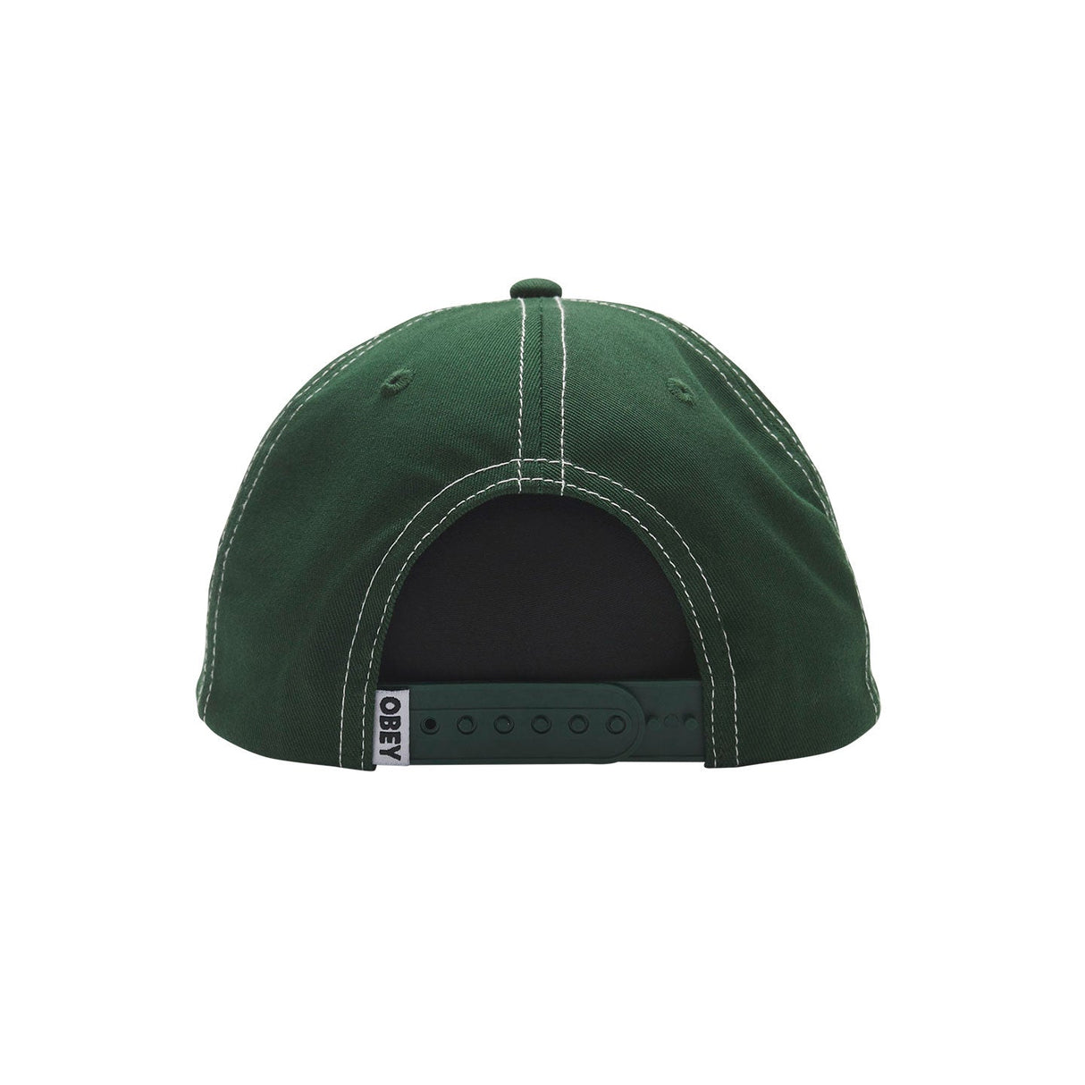 OBEY Mac 6 Panel Snapback Cap Hat - Dark Cedar