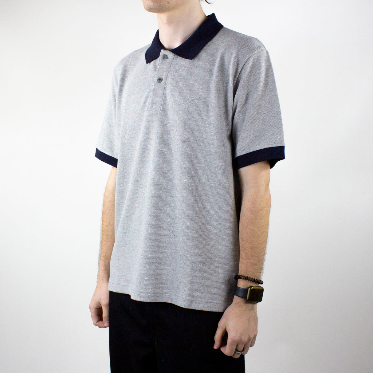 Polar Skate Co. Duo Polo Shirt - Heather Grey