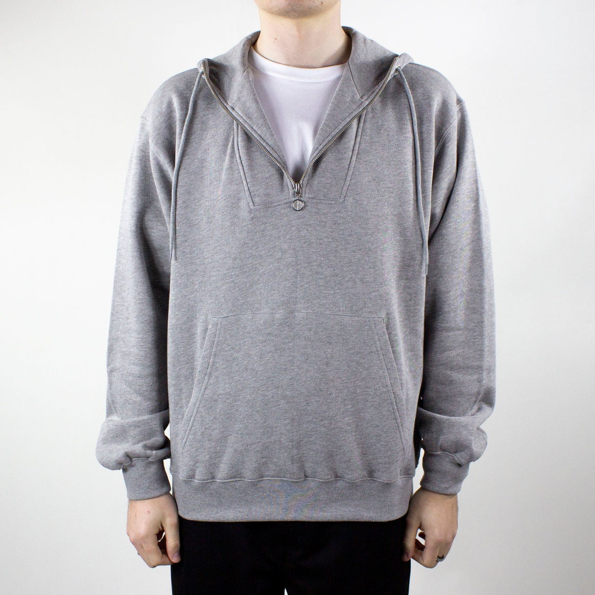 Polar Skate Co. Half Zip Hoodie - Heather Grey