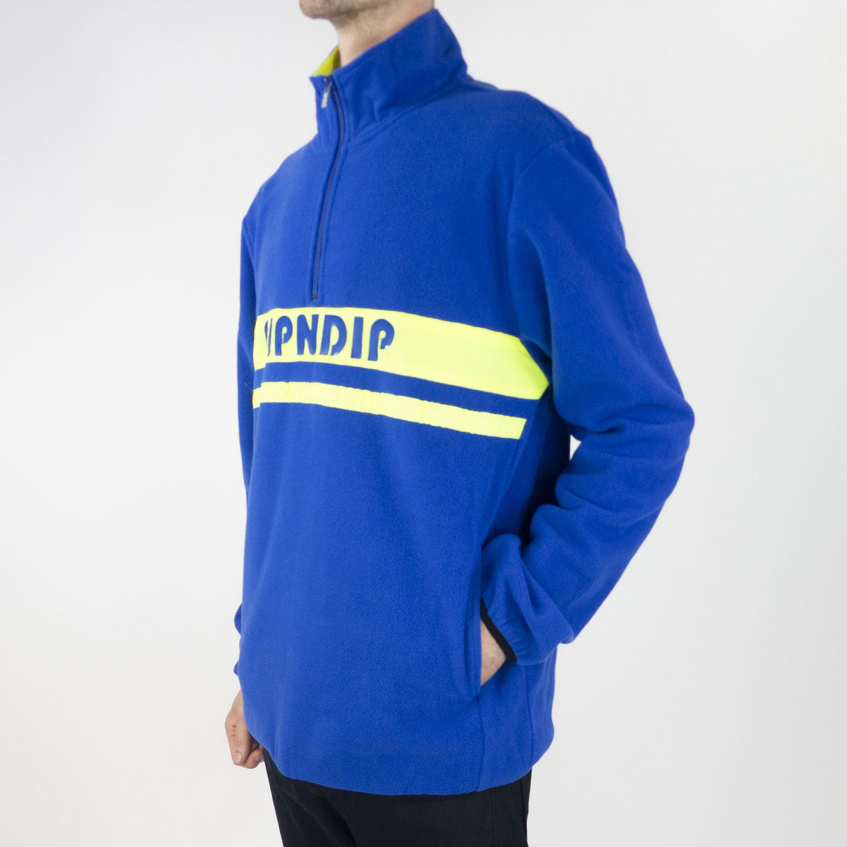 RIPNDIP Baja Half Zip Fleece - Royal/Lime
