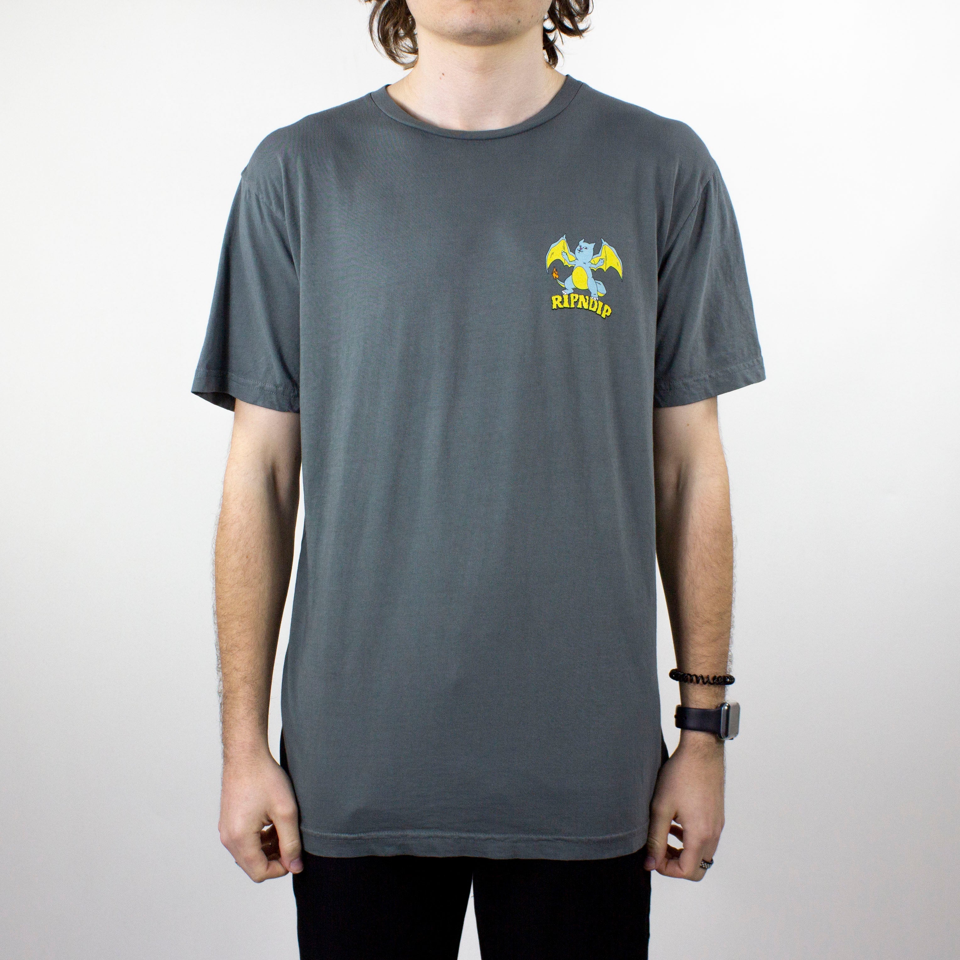 RIPNDIP Charanerm T-Shirt - Charcoal exclusive at Remix