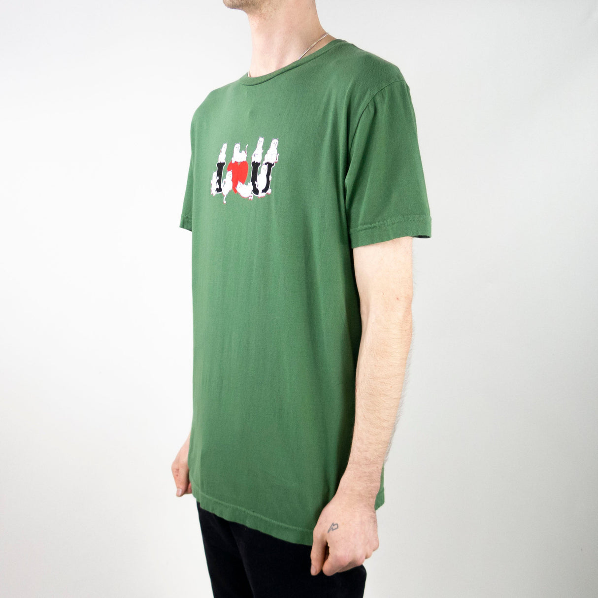 RIPNDIP I <3 U Tee T-Shirt - Olive