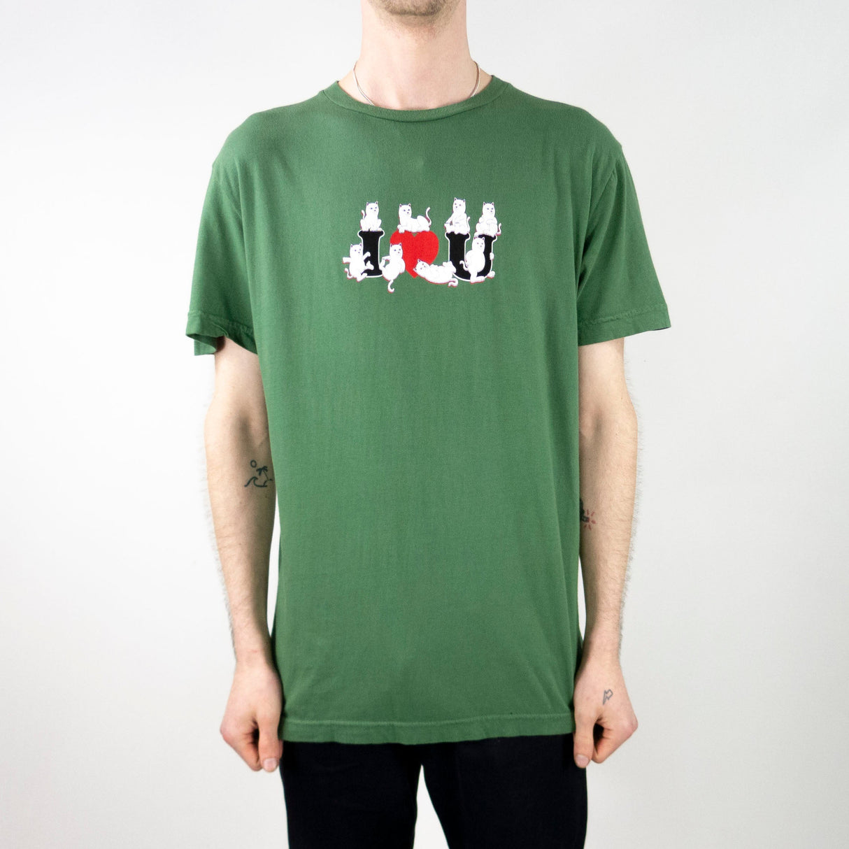 RIPNDIP I <3 U Tee T-Shirt - Olive