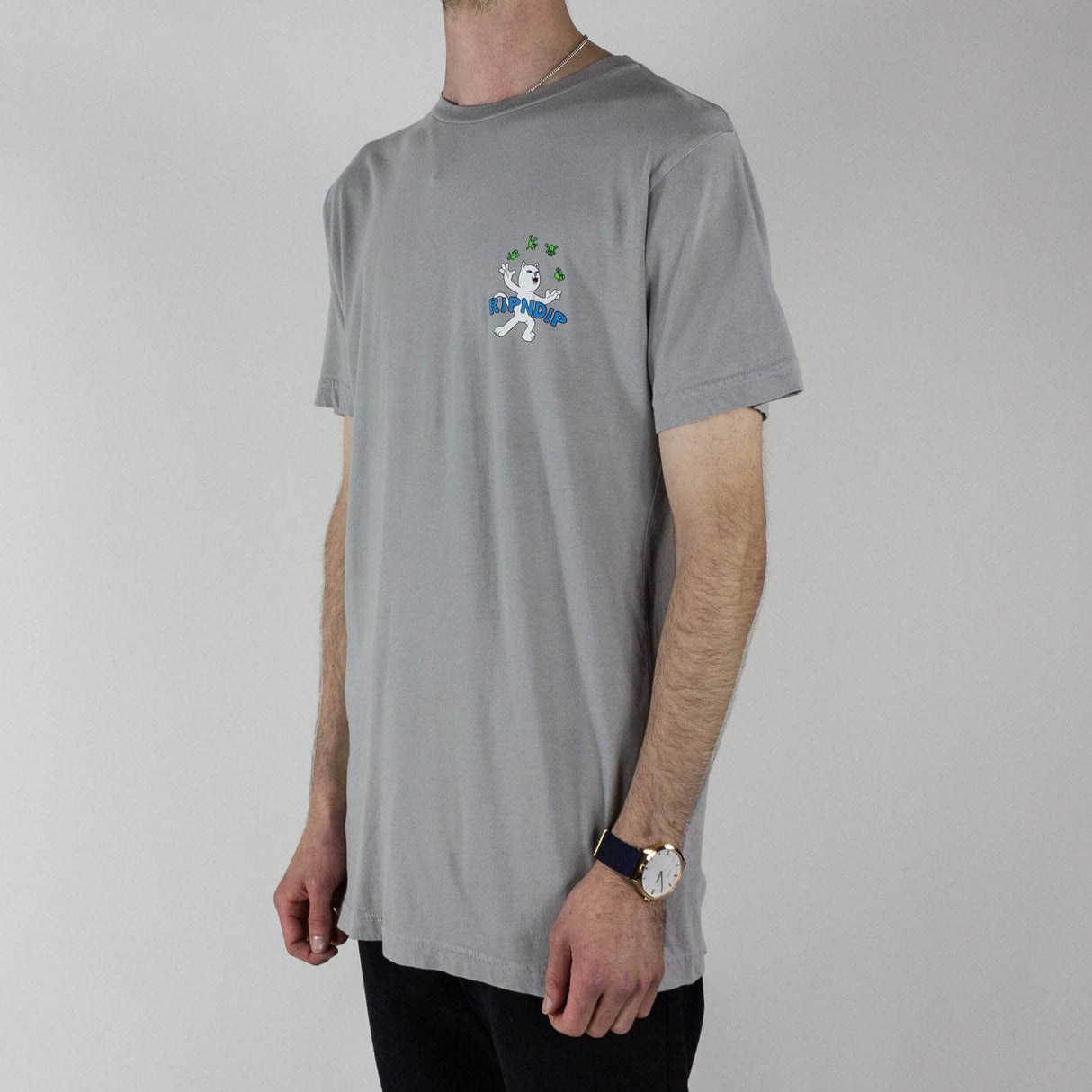 RIPNDIP Lucky Charm T-Shirt- Grey