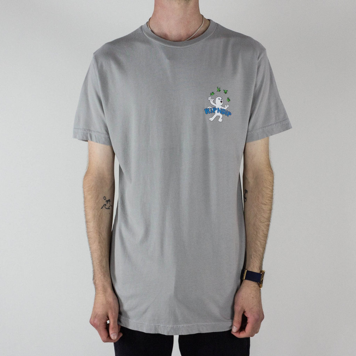 RIPNDIP Lucky Charm T-Shirt- Grey