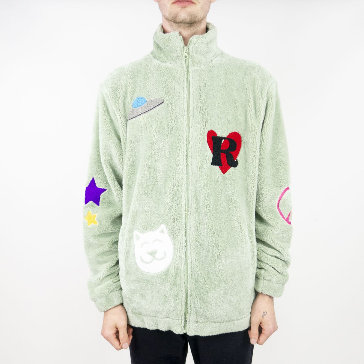 RIPNDIP Play Date Sherpa Jacket - Pistachio