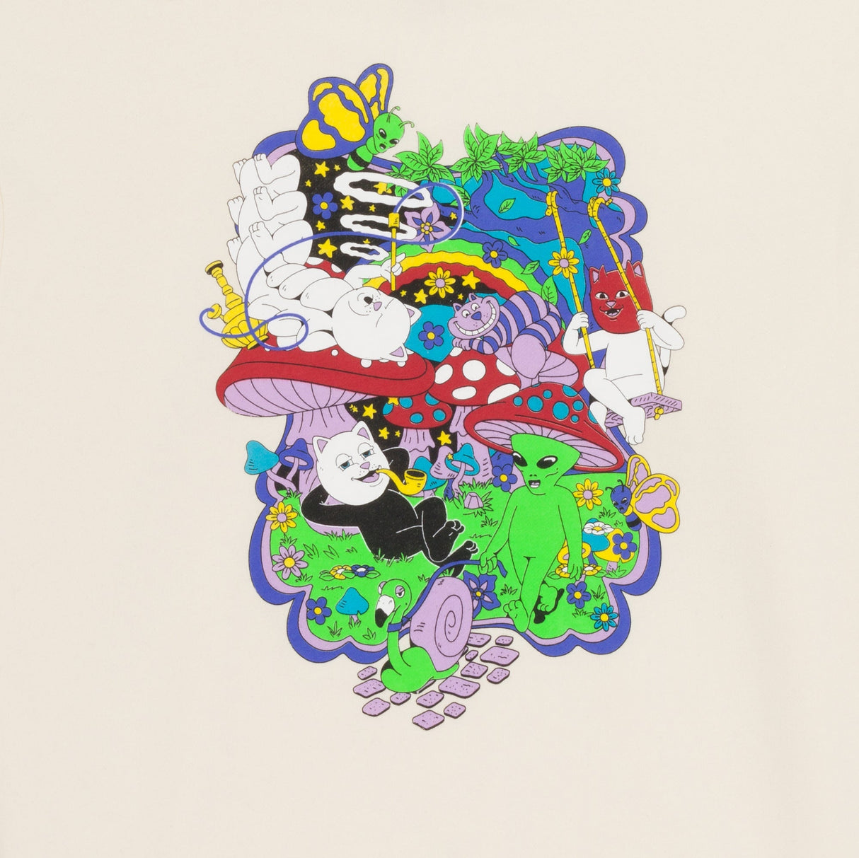 RIPNDIP Rabbit Hole Hoodie - Bone