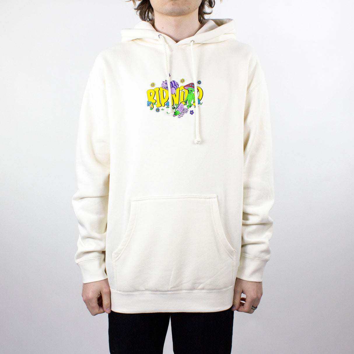 RIPNDIP Rabbit Hole Hoodie - Bone