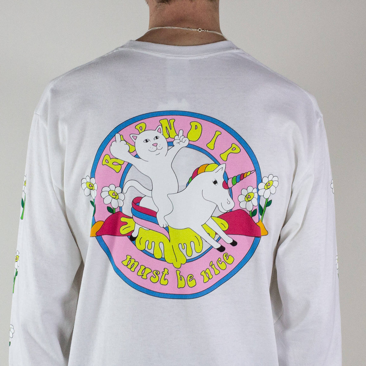 RIPNDIP Unicorn Rider Longsleeve T-Shirt- Natural