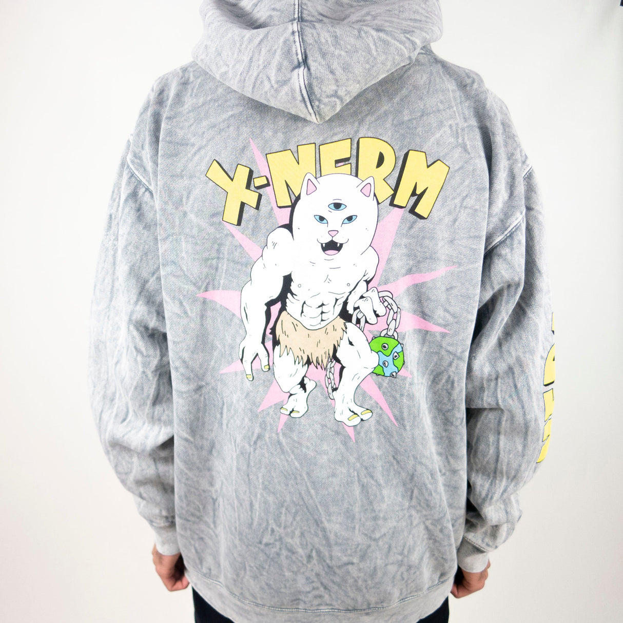 RIPNDIP X-Nerm Hoodie - Charcoal Mineral Wash