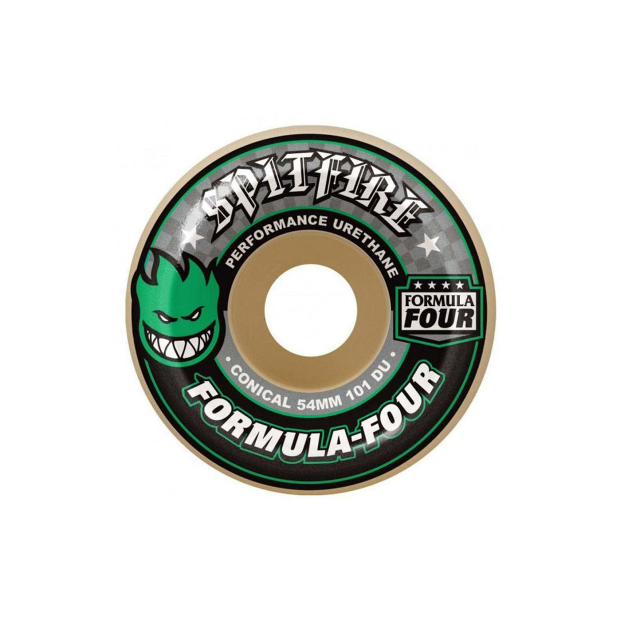 Spitfire Formula Four Conical Full 101DU Wheels - Green / 56MM