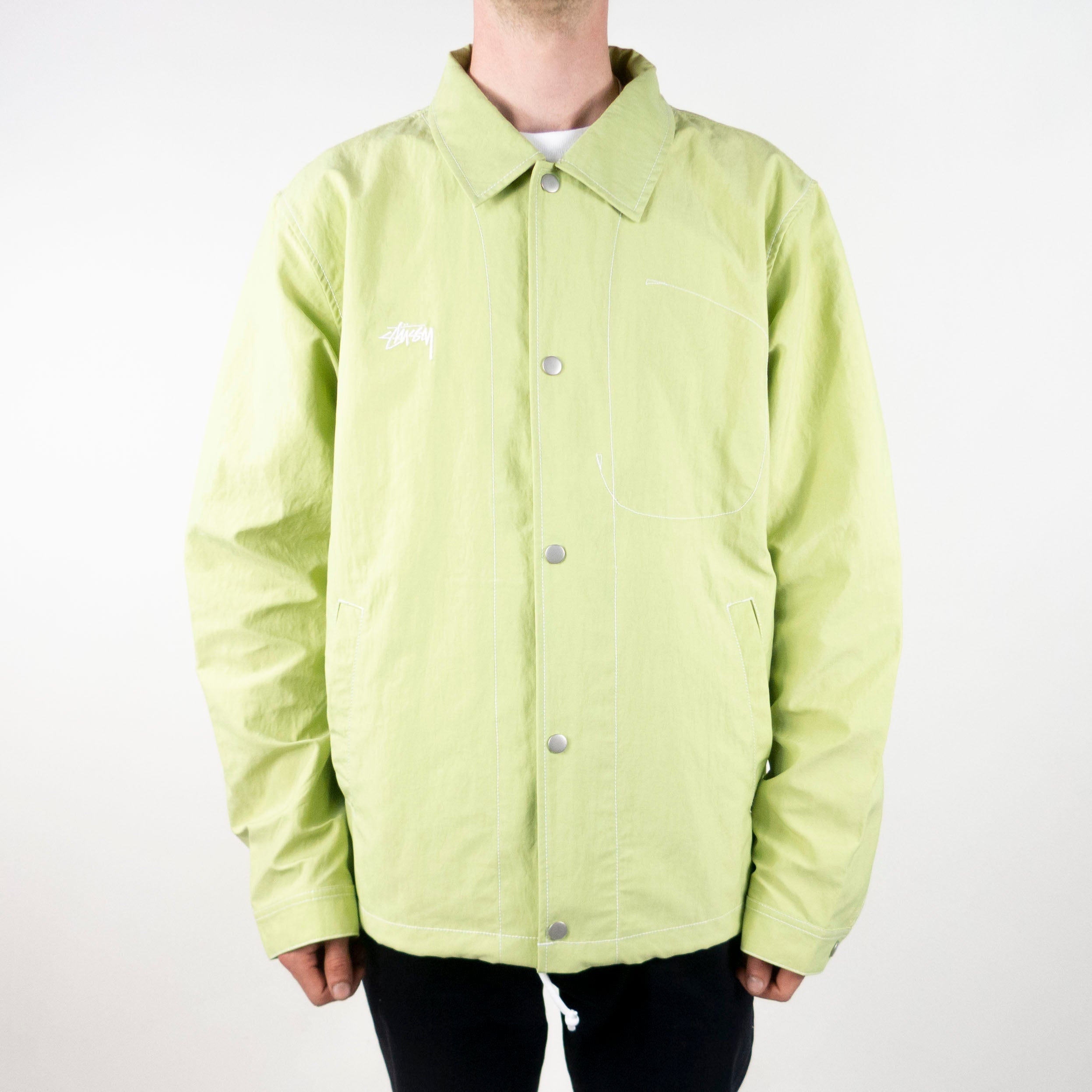 Neon green coach jacket Clearance
