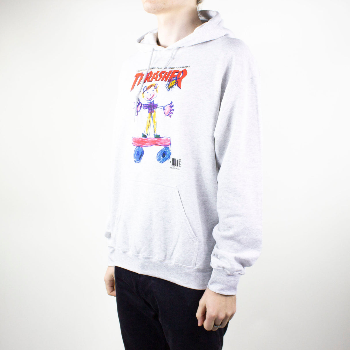 Thrasher Kid Cover Hoodie - Grey