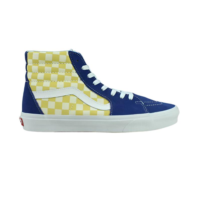 Yellow checkered cheap vans high tops