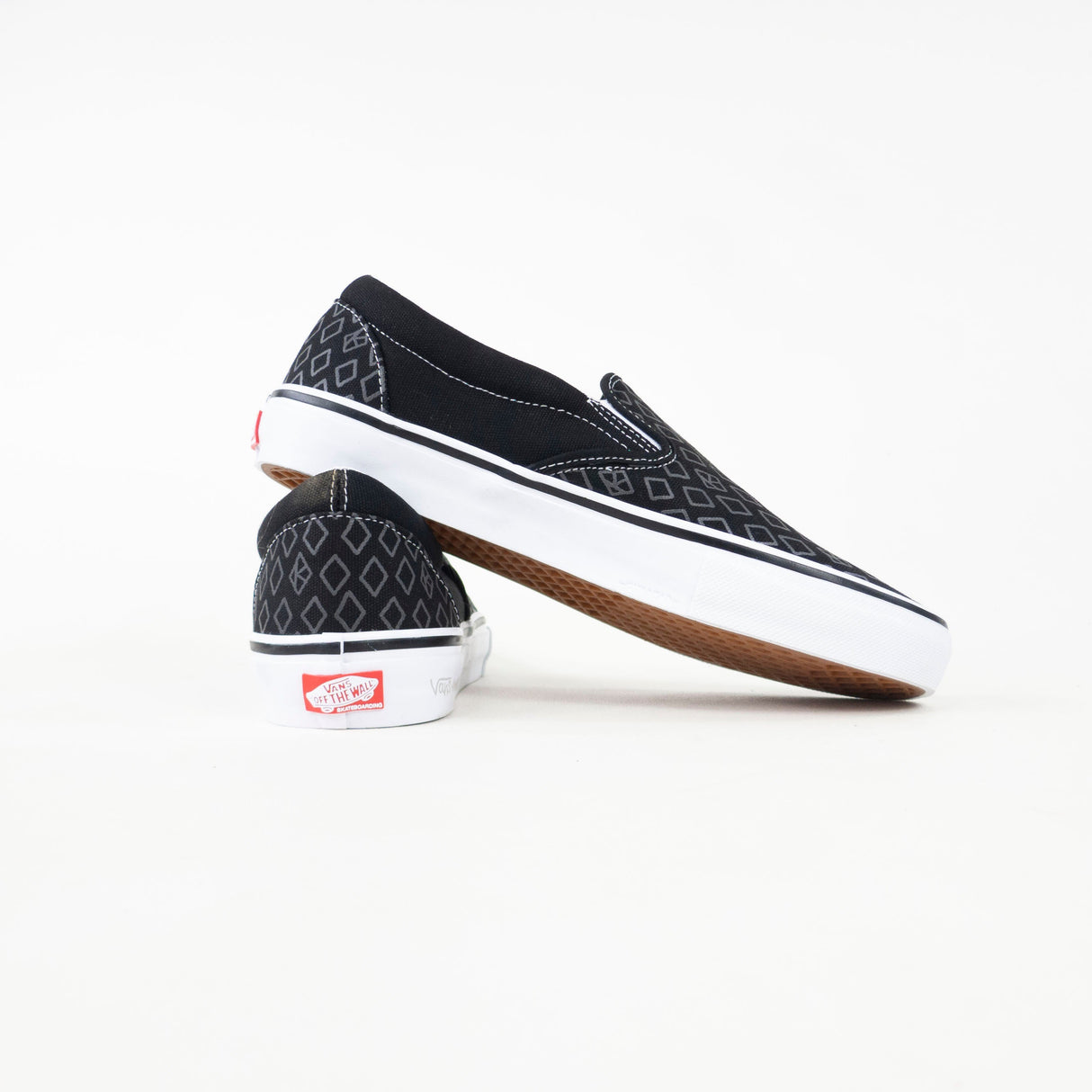 Vans Slip On "Krooked By Natas For Ray" Skate Shoes - (Krooked by Natas for Ray) Black