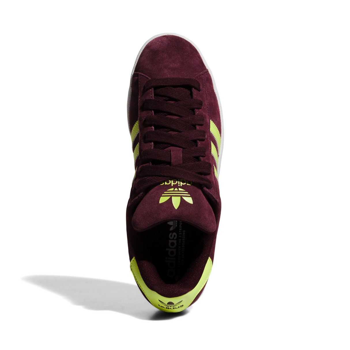 Adidas Campus ADV Shoes - Maroon / Semi Solar Yellow / Footwear White (JQ2099)