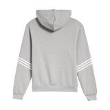 Adidas Classic Hoodie - Medium Grey Heather / White
