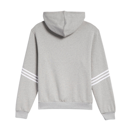 Adidas Classic Hoodie - Medium Grey Heather / White