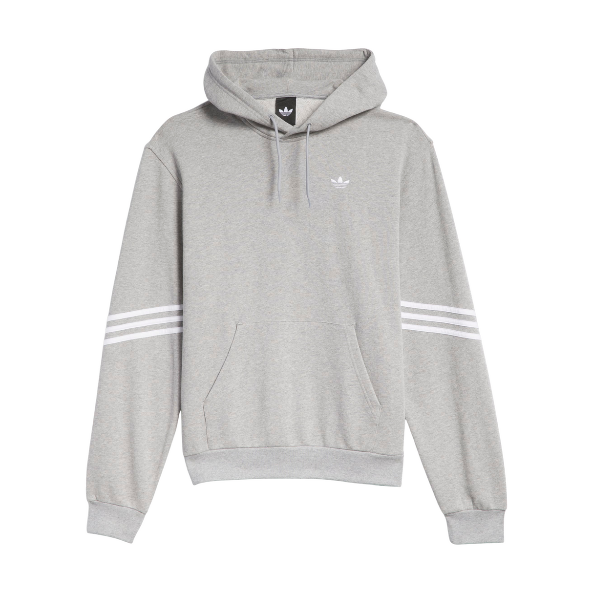 Adidas Classic Hoodie - Medium Grey Heather / White