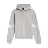 Adidas Classic Hoodie - Medium Grey Heather / White