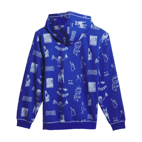 Adidas Dill Allover Hoodie - Royal Blue / White