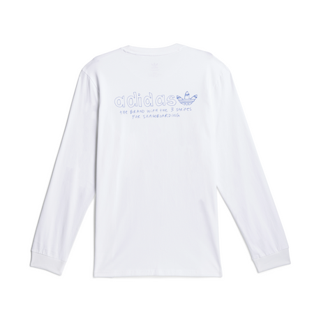 Adidas Henry Jones Graphic Long Sleeve T-Shirt - White