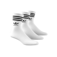 Adidas Originals 3 Pack Mid Cut Crew Socks - White / Black