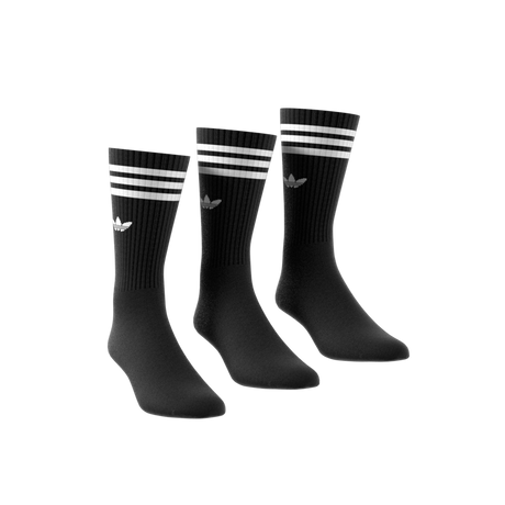 Adidas Originals Solid 3 Pack Crew Socks - Black / White