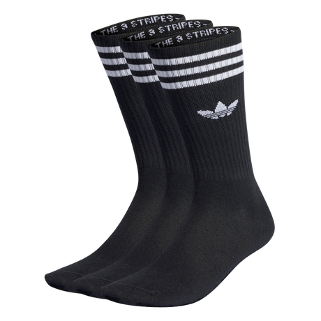 Adidas Originals Solid 3 Pack Crew Socks - Black / White