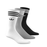 Adidas Originals Solid 3 Pack Crew Socks - White / Grey / Black (IU2653)