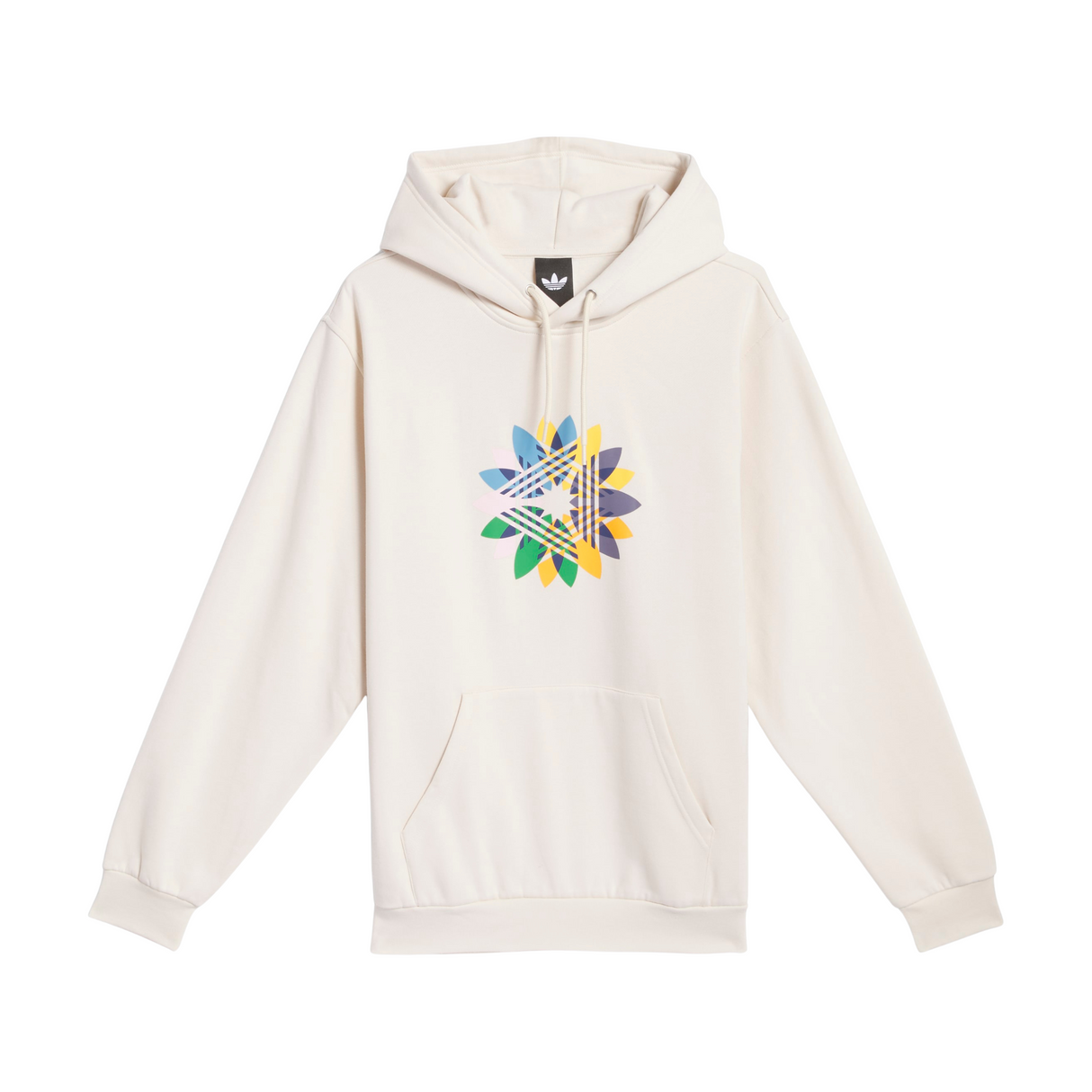 Adidas Pinwheel Trefoil Hoodie - Wonder White / Crew Yellow