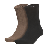Adidas Skateboarding 2 Pack Stripe Socks - Earth Strata / Black